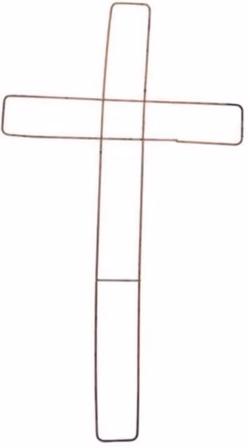 KDMD Gold Metal Wire Cross Geometric Frame, Diameter: 60.96 cm