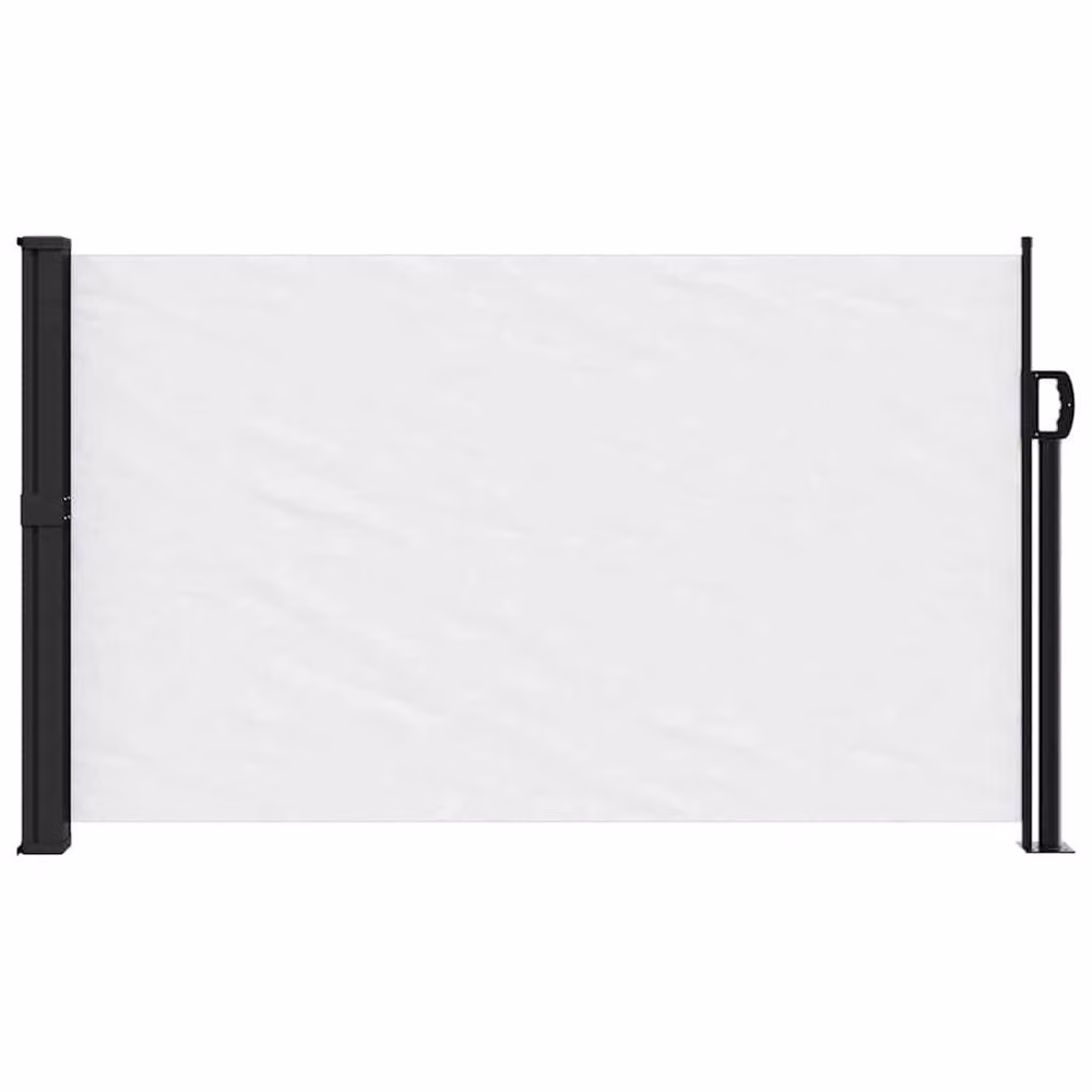 Berkfield Home Retractable Wall-Mounted Side Awning in White Polyester, W/D/H: 120 x 600 cm – 2