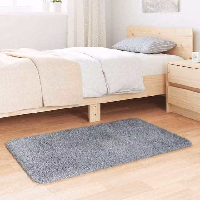 Berkfield Home NAVARRA Shaggy High Pile Rug, Grey, W: 60 cm x L: 100 cm