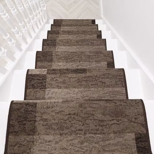 runrug Icona Hardwearing Stair Runner Rug, Dark Brown, W: 120 cm, L: 630 cm – 6