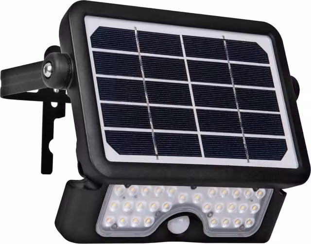 Luceco Guardian Solar Powered LED Outdoor Floodlight with PIR Motion Sensor, 550lm, Black – 5