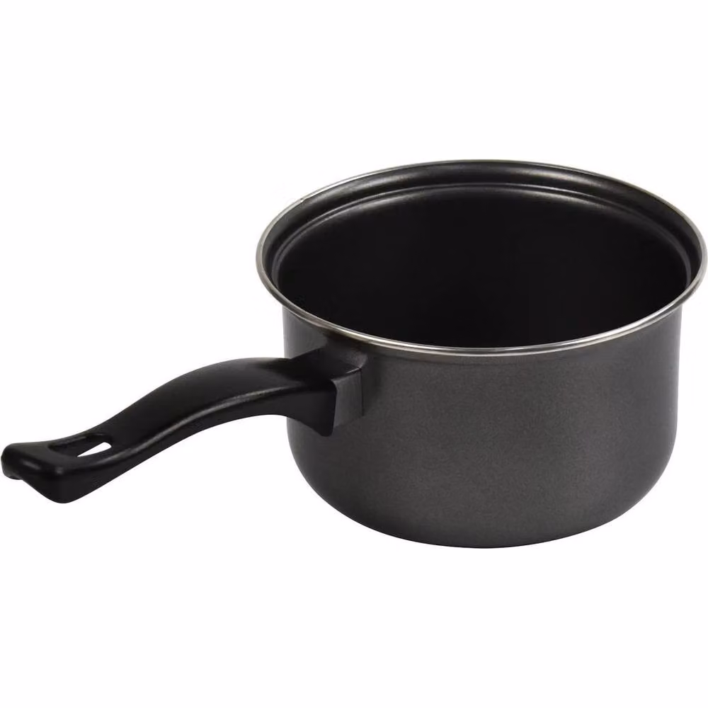FLAVORA 3 Piece Non-Stick Carbon Steel Saucepan Set in Black