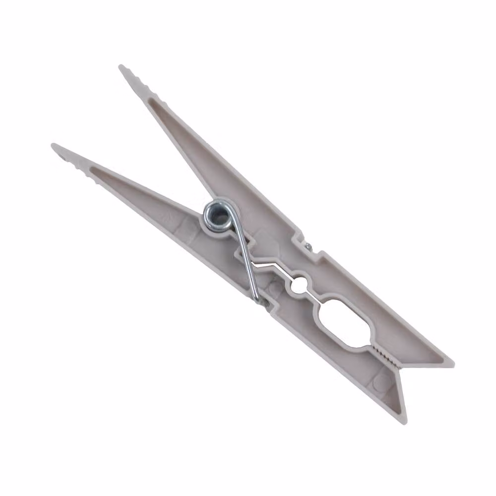 JVL Pack of 12 Large Plastic Clothes Pegs in Assorted Grey, White and Green – 2
