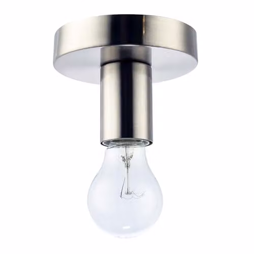 Happy Homewares Silver Metal Industrial Ceiling or Wall Light Fitting, W/D/H: 12 x 8 x 1 cm – 1