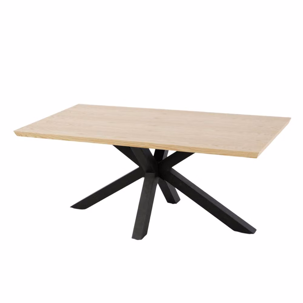 Home Garden Direct Triton 6 Seater Rectangular Dining Table in Light Oak, W: 180 cm, D: 95 cm – 2