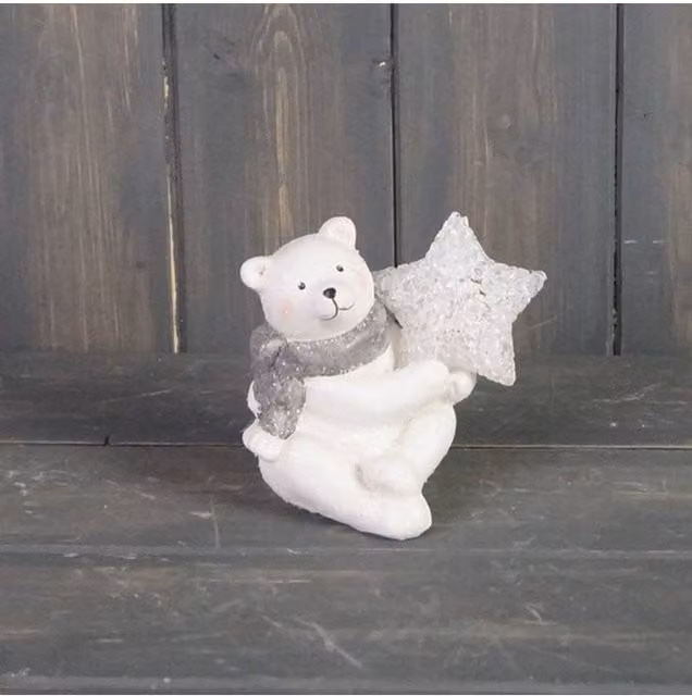 KDMD Large White Ceramic Bear Decorative Light – 1