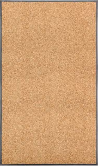 Berkfield Home Washable Non-Slip Doormat, Beige, W: 90 cm, D: 150 cm
