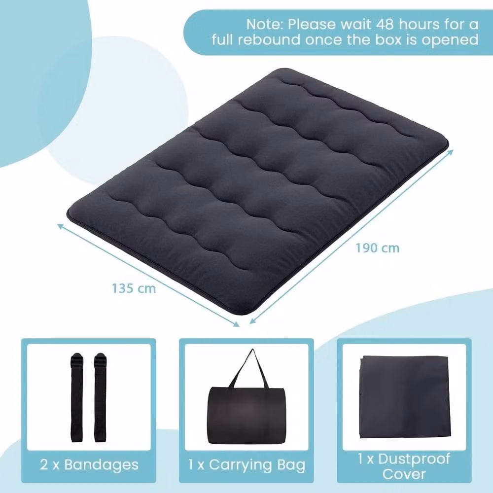 KORVIXA Double Portable Roll Up Sleeping Pad Mattress in Black – 2