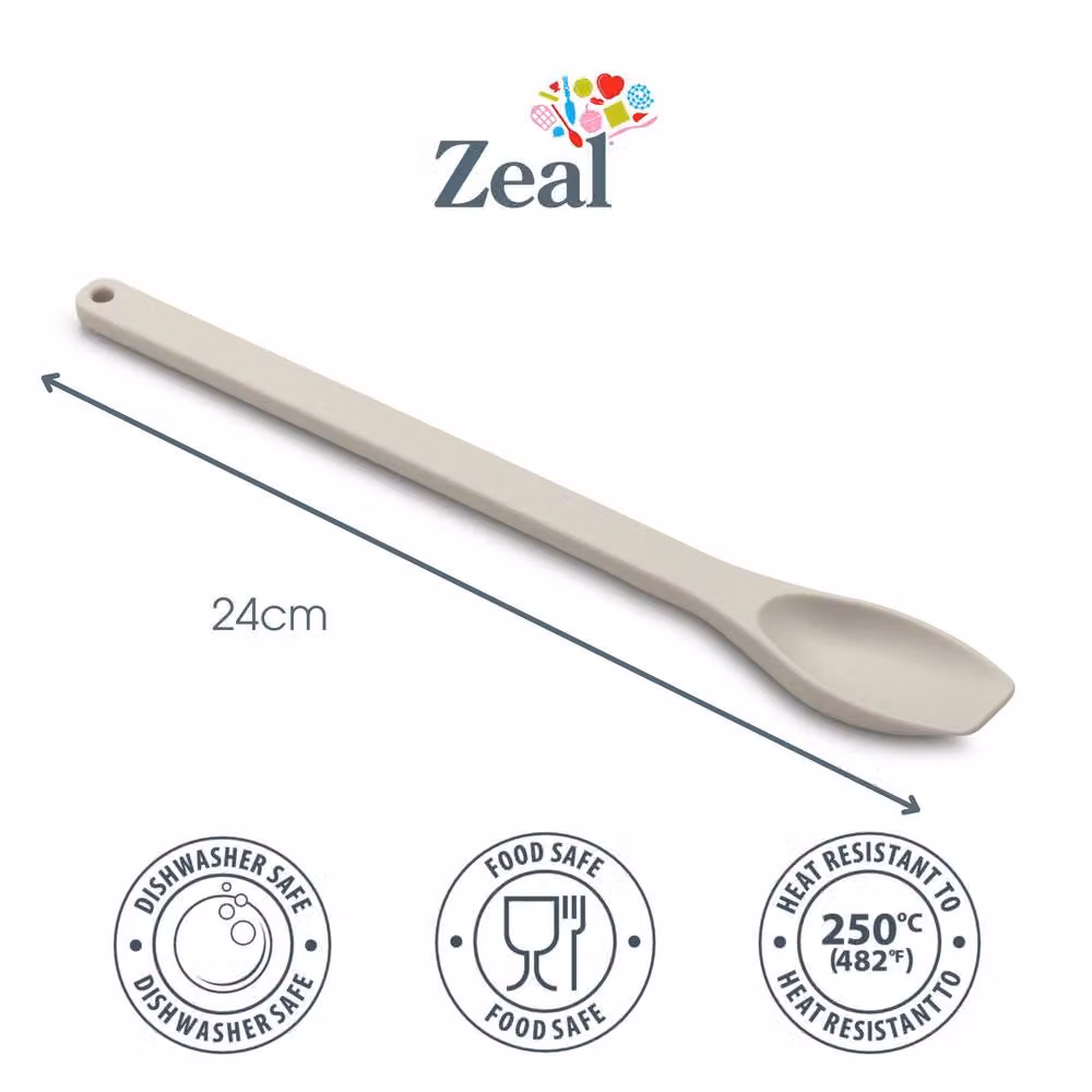 Zeal Silicone Jar and Mayo Spoon in Beige, Length: 24 cm – 2