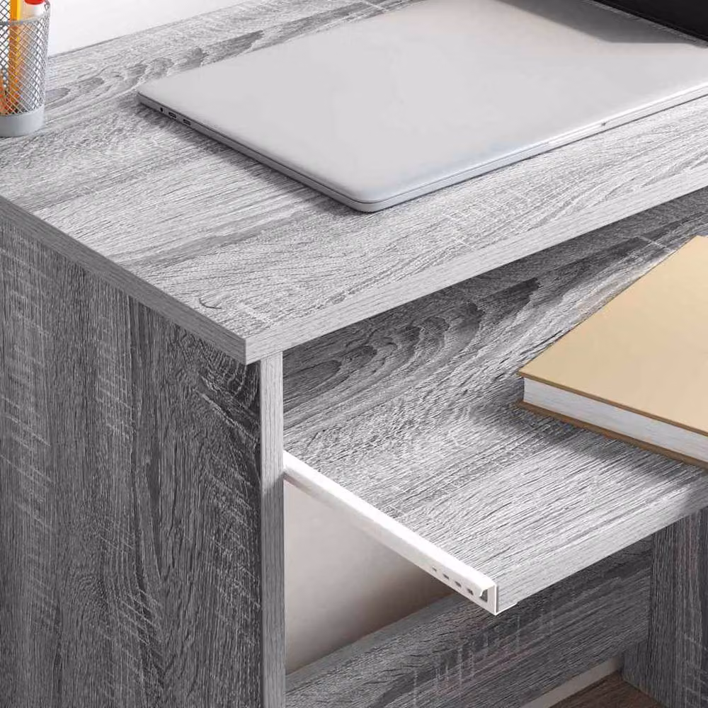 Berkfield Home Grey Sonoma Computer Desk in Engineered Wood – 3