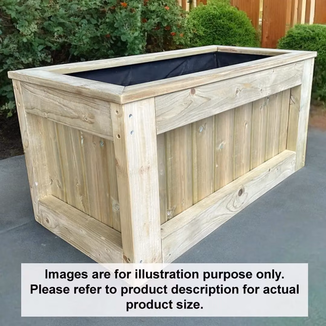 Buttercup Farm Kent Garden Planter in Brown, W: 50 cm, D: 210 cm, H: 50 cm – 2