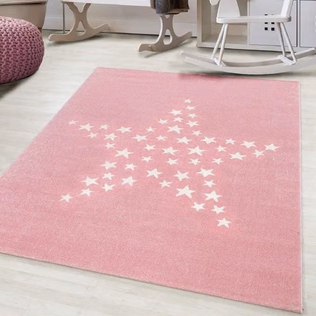Bravich LTD Kids Stars Rug, Bambi in Pink, W: 160 cm, D: 230 cm