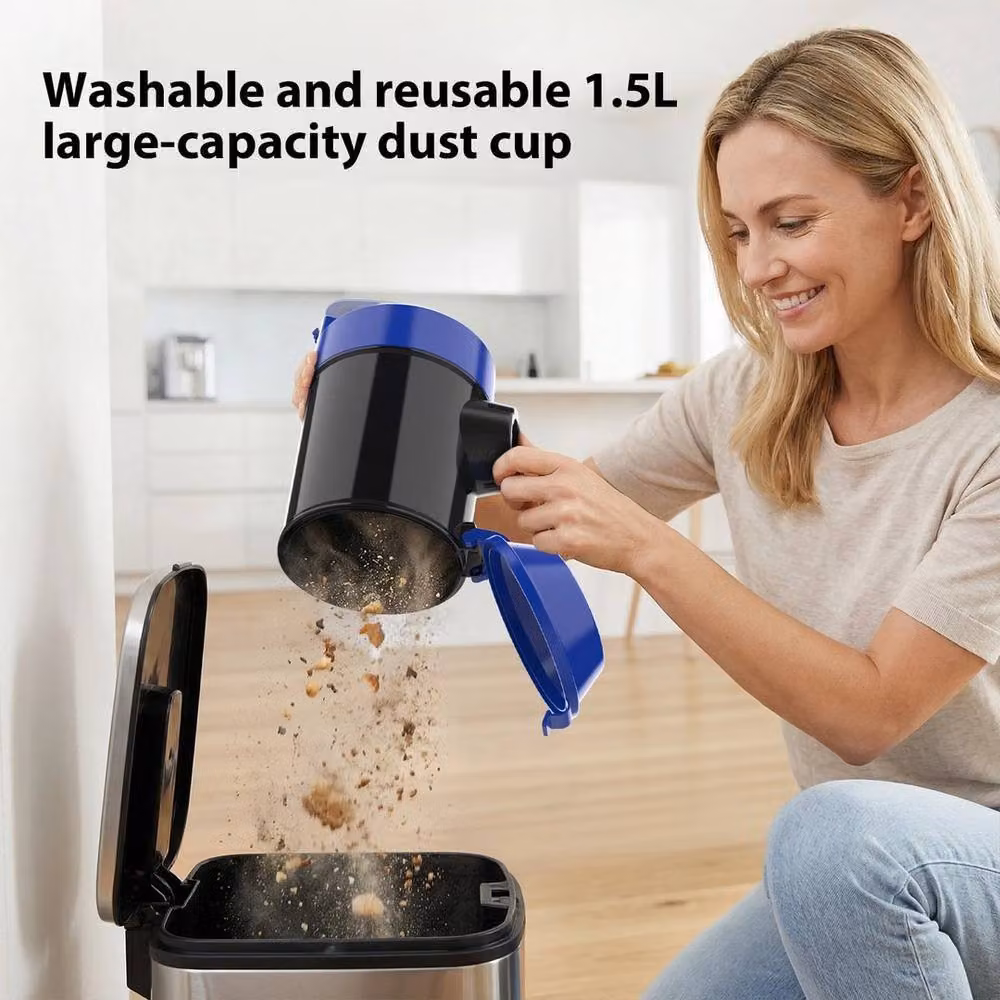 NESTLUNE 1200W Bagless Cylinder Vacuum Cleaner with 1.5L Capacity in Black, Height: 100 cm – 6
