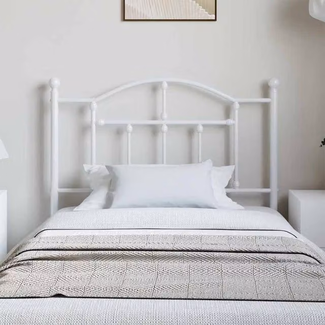 Berkfield Home Metal Headboard in White – 1