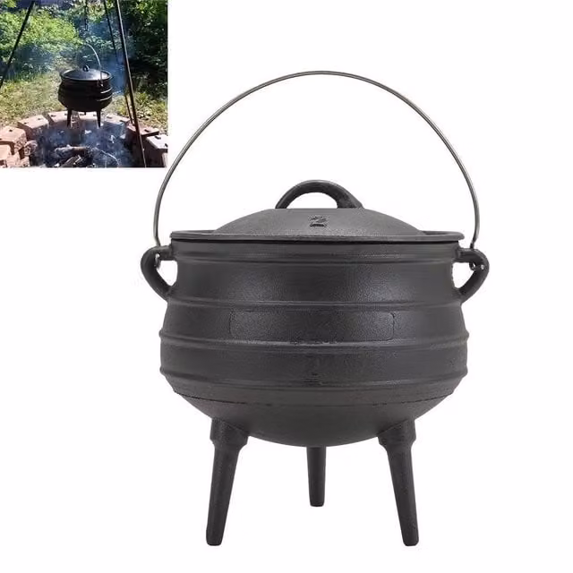 Kelvenix Black Cast Iron Non-Stick Stockpot Stew Pot 6.5L – 1