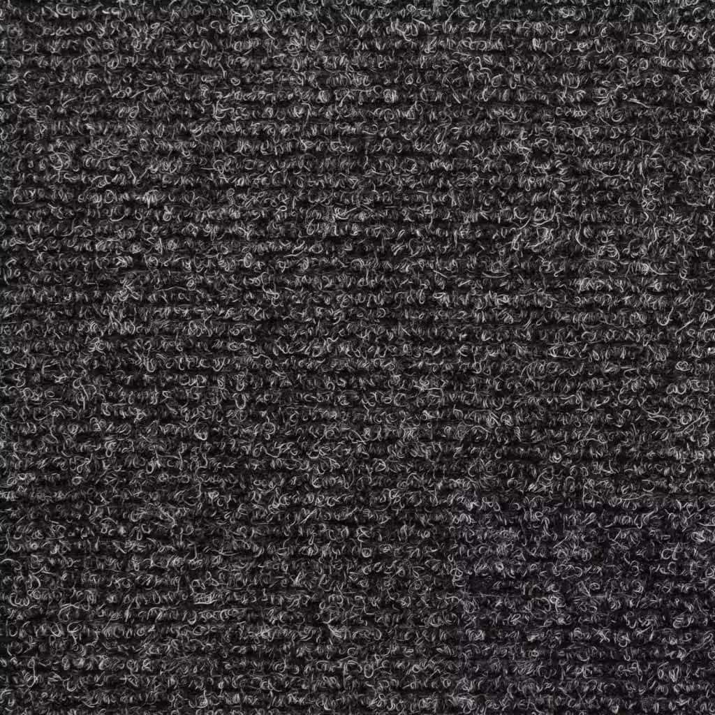 Berkfield Home Self-Adhesive Needle Punch Stair Mats, 15 Pack, Grey, W: 65 cm, D: 21 cm, H: 4 cm – 5