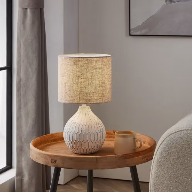Eglo Bellariva 3 Ceramic Table Lamp in White
