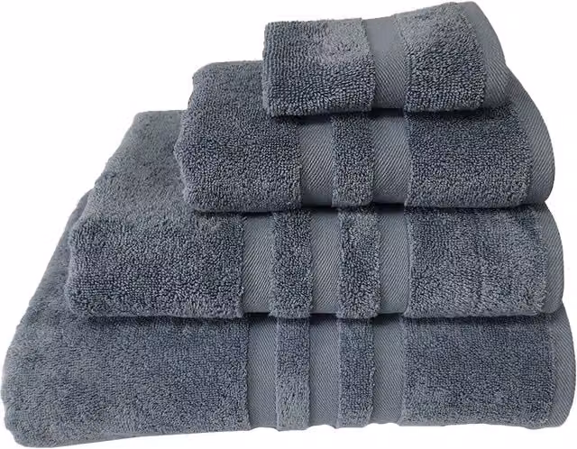 Divante Fluffy Cotton Terry Hand Towel in Slate Blue