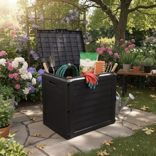 Gr8 Garden 140L Anthracite Grey Plastic Garden Storage Box with Lock – 2