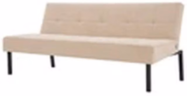 EONLION 3 Seater Click-Clack Sofa Bed in Beige Polyester Fabric
