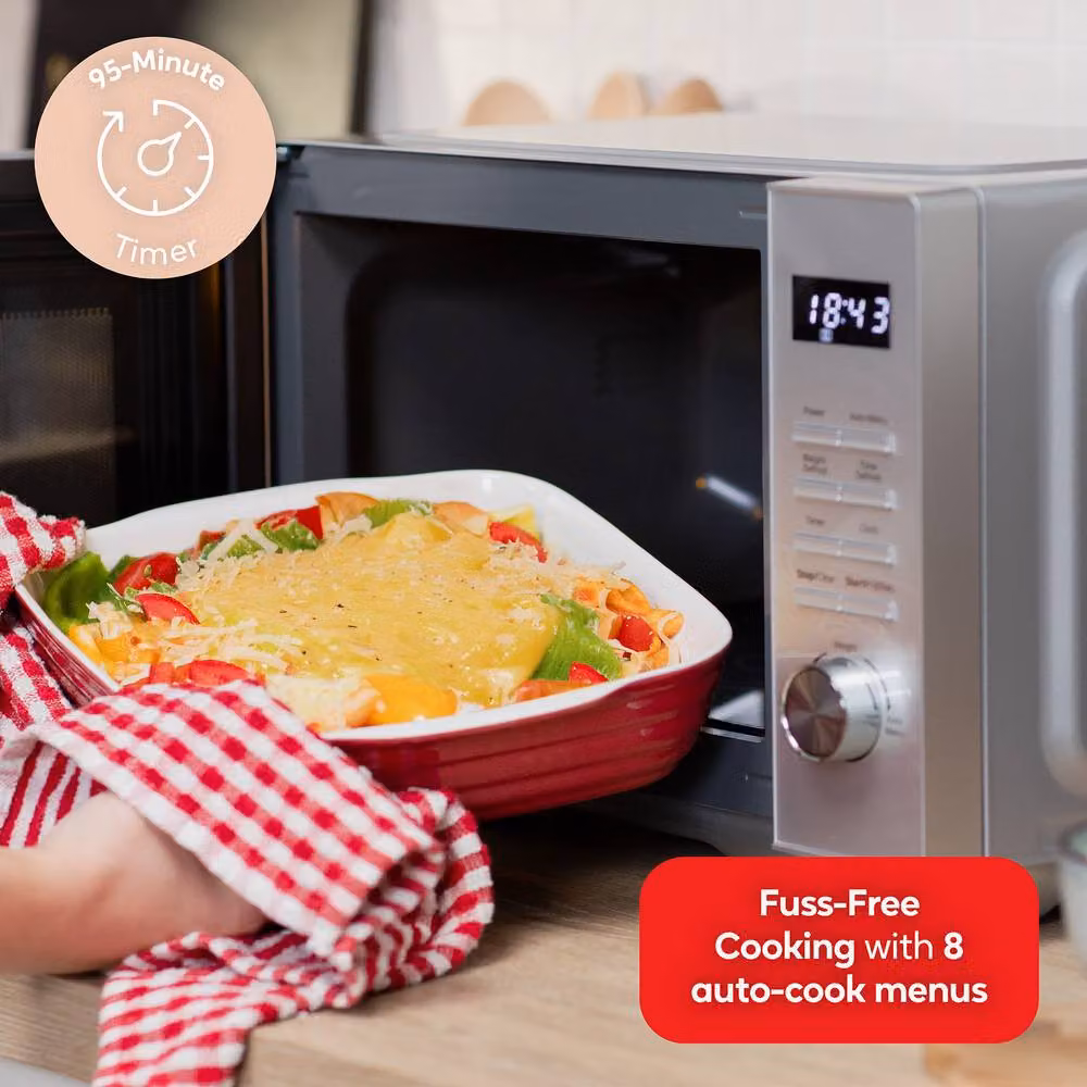 Russell Hobbs RHFM2365 Silver 23L Flatbed Digital Solo Microwave – 6