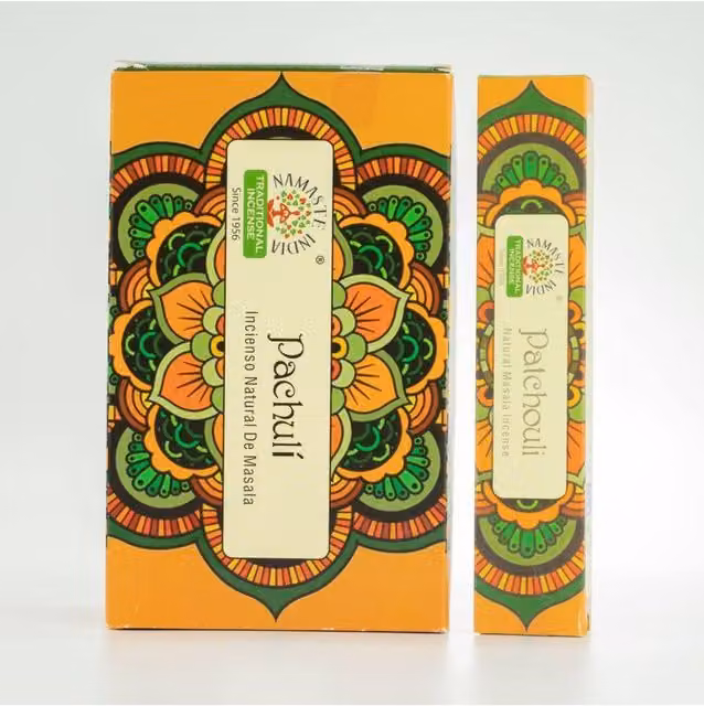 KDMD Namaste India Patchouli Masala Incense Sticks, 15 Count, Brown