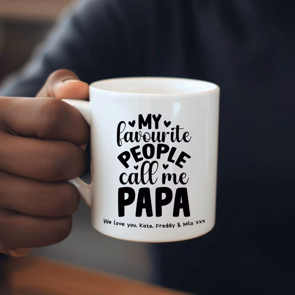 Aye Do Gifts Men's Personalised My Favourite People Call Me Papa Ceramic Mug in White – 2