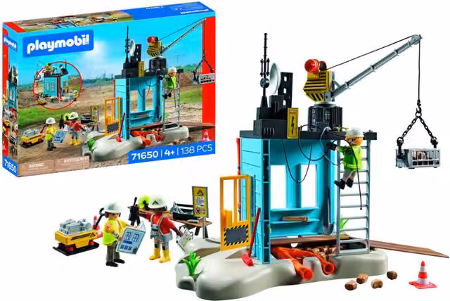 Playmobil Construction Site Figure Play World in Yellow and Multicolour