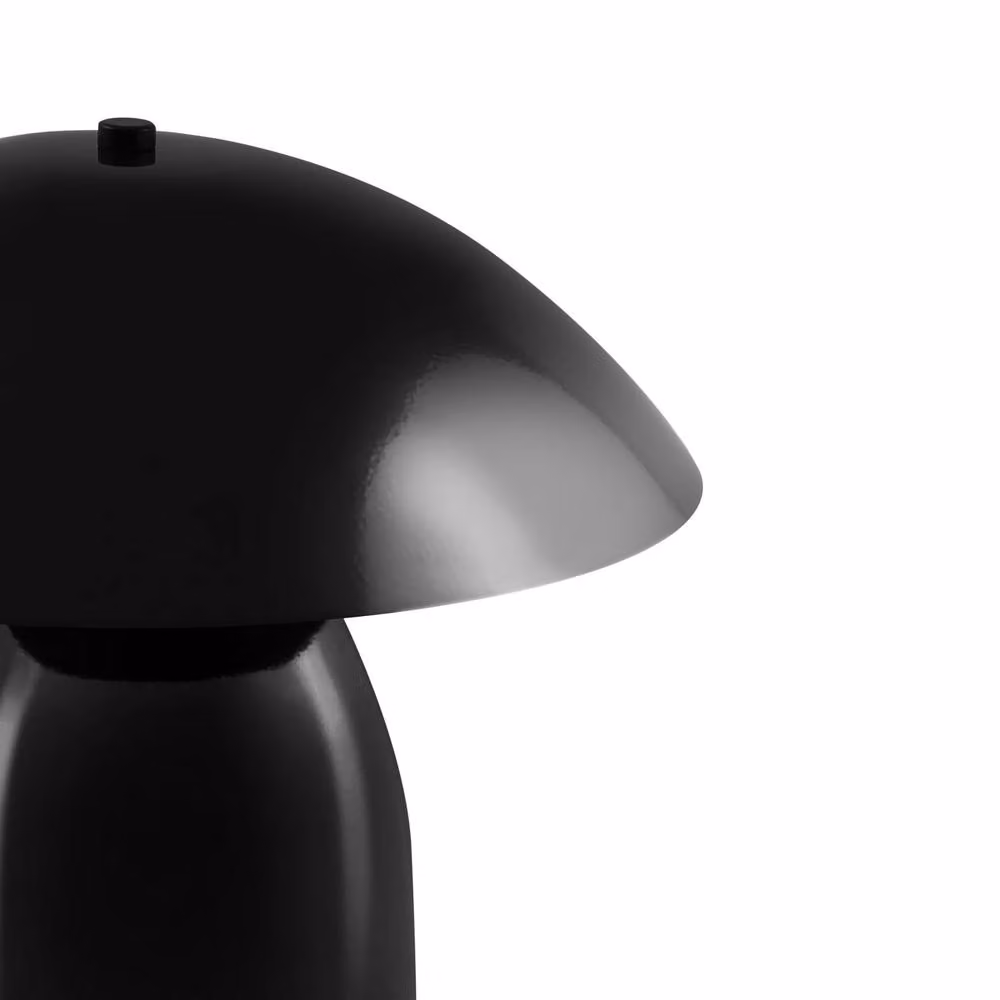 Wyld and Coco Mushroom Table Lamp in Black Metal, Height: 30 cm – 5