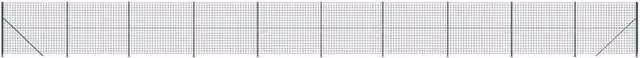 Berkfield Home PVC Coated Steel Wire Mesh Fence with Flange, Green, H: 220 cm x W: 25 m – 1