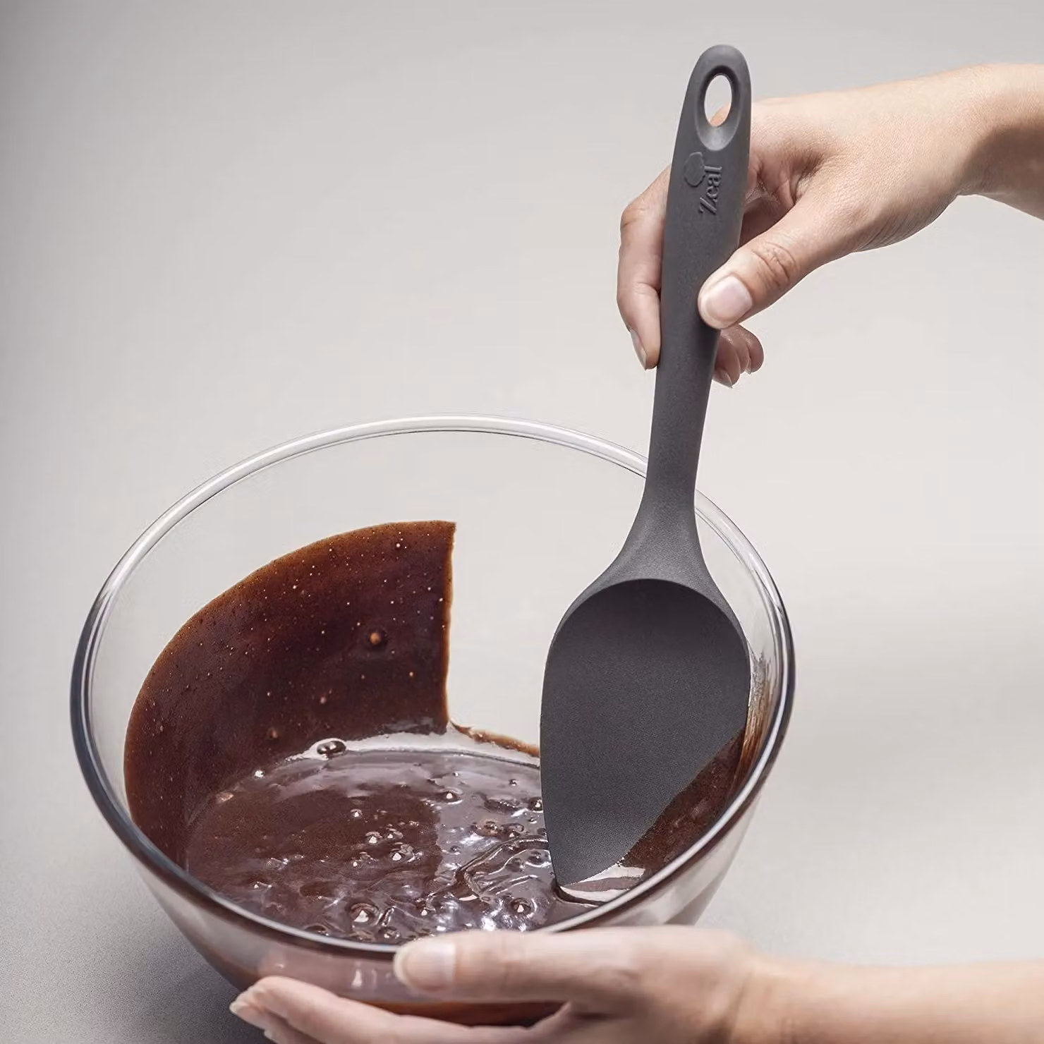 Zeal Silicone Non-Scratch Spatula Spoon in Grey, 26 cm – 4