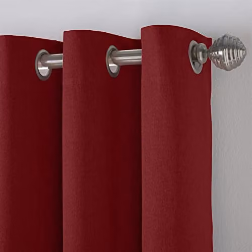 Alan Symonds Red Blackout Thermal Insulating Eyelet Curtains, Pair (H 228 cm x W 161 cm) – 2