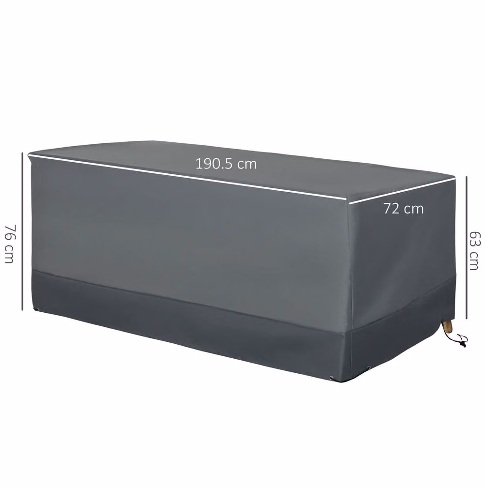 STILVORA Grey Water-Repellent Polyester Sofa Garden Furniture Cover, 190.5 cm – 2