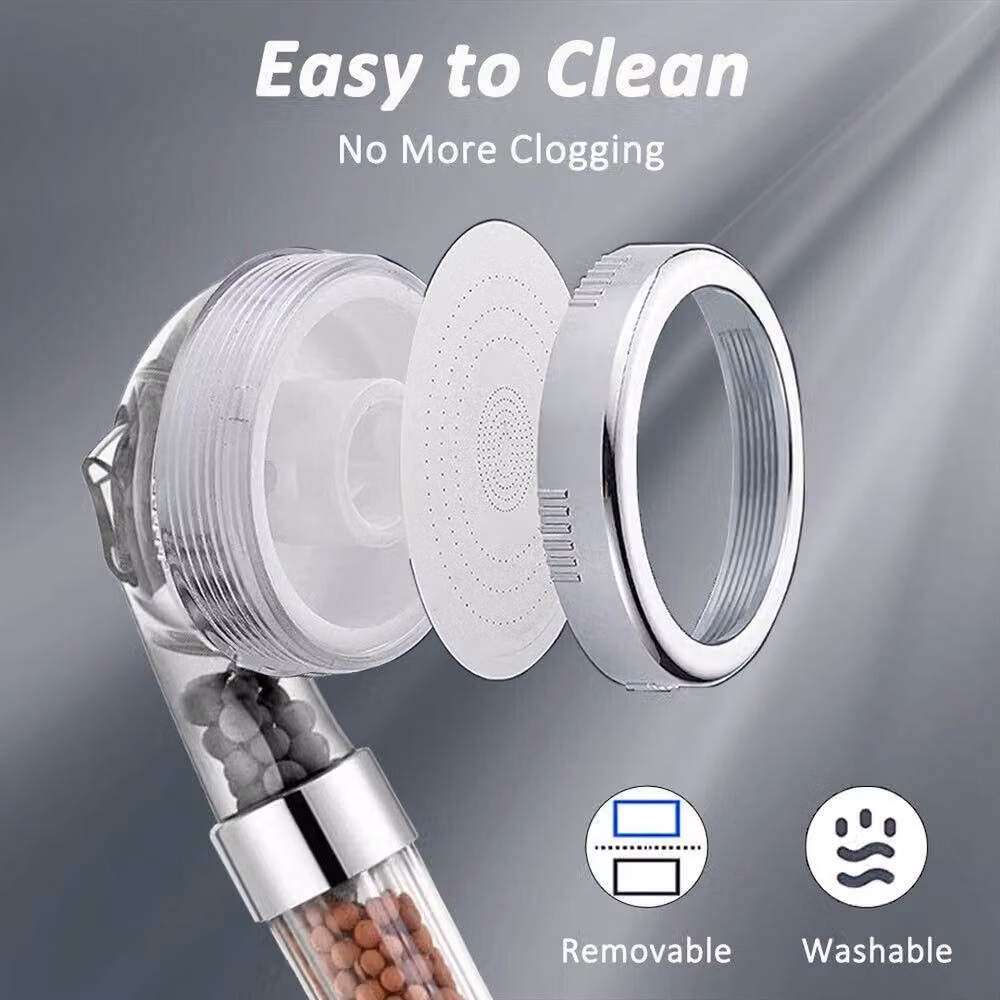 VOGREX Blue High Turbo Pressure Shower Head in Chrome – 2