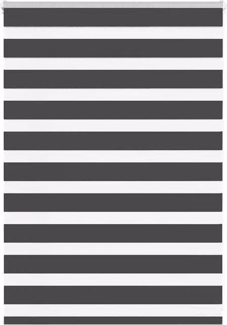 Berkfield Home Black Zebra Day and Night Blind, W/H: 95.9 x 100 cm