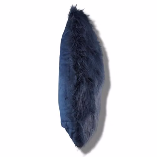 Kampala Hill Blue Faux Fur Square Cushion 2 Pack, W/D/H: 45 x 45 x 45 cm – 2