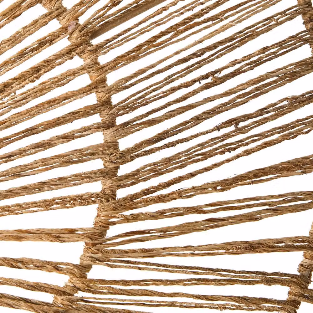 Wyld and Coco Natural Jute Asymmetrical Pendant Lamp in Brown and Beige – 4