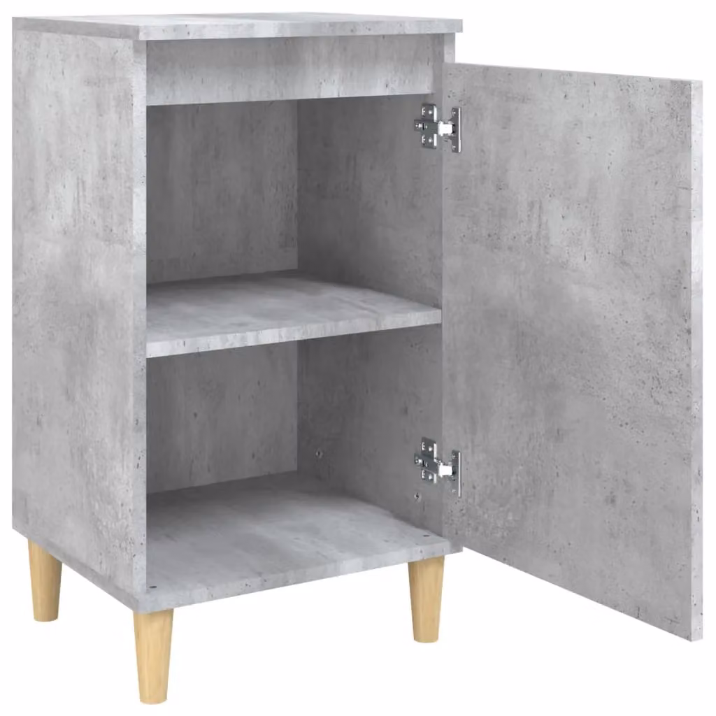 Berkfield Home Bedside Cabinet in Concrete Grey, W: 40 cm, D: 35 cm, H: 70 cm – 3