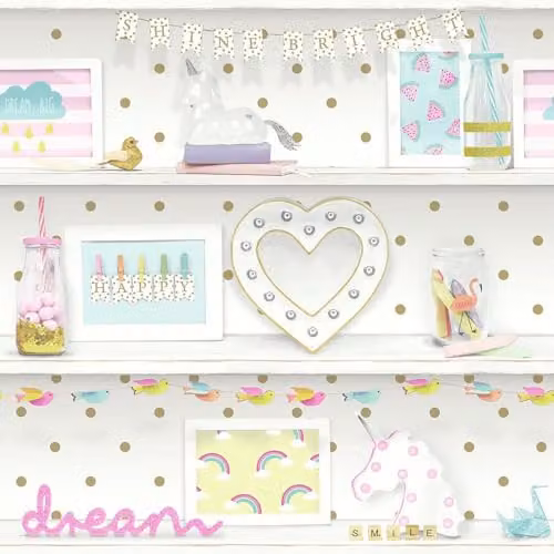 Arthouse Girl's Life Multicolour Retro Children's Wallpaper