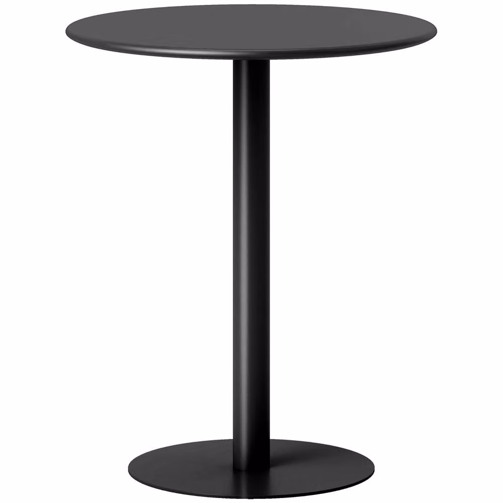 Wyld Haus Lestaguette Round Dining Table in Black with Powder Coated Steel Base, Diameter: 60 cm – 2