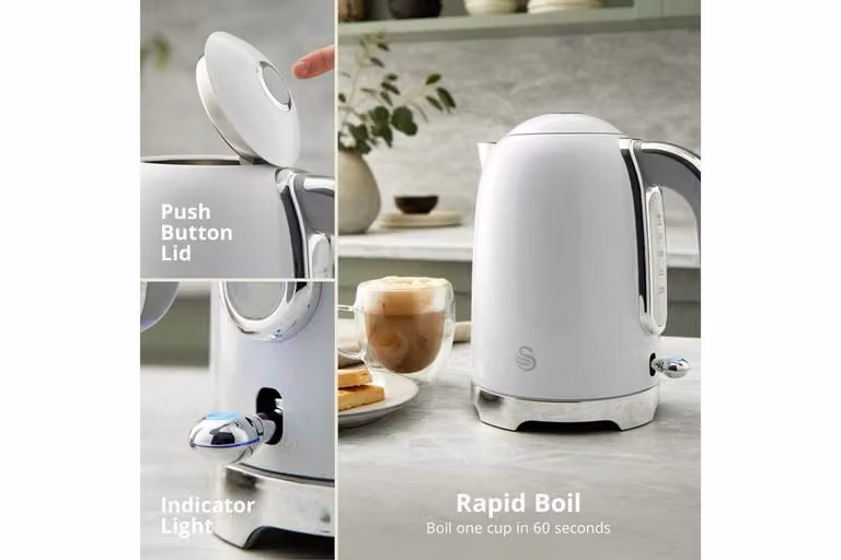 Swan Solace Kettle and Toaster Bundle in White