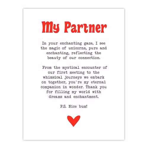Artery8 Love Poem Unicorn Magic Romantic Poetry Wall Art Poster Print on Thick White Paper, 18 x 24 Inch – 1