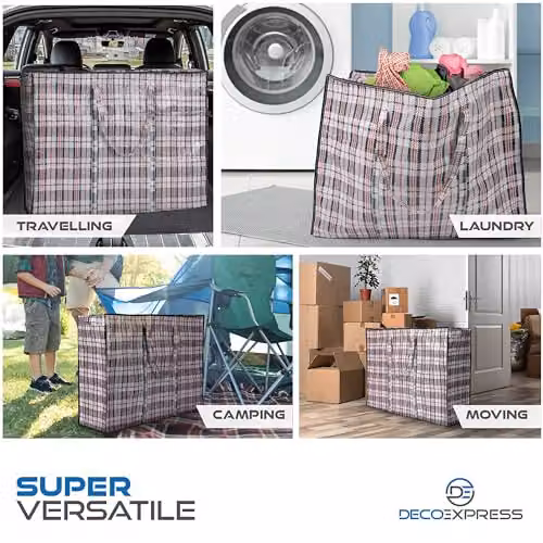 Deco Express Multicolour Laundry Bags, Pack of 8, 107L, W: 76 cm, H: 59 cm, D: 24 cm – 2