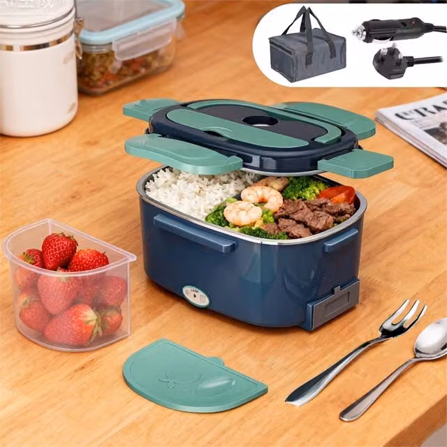 Nordara Portable Electric Lunchbox, 1.5L, Dark Blue