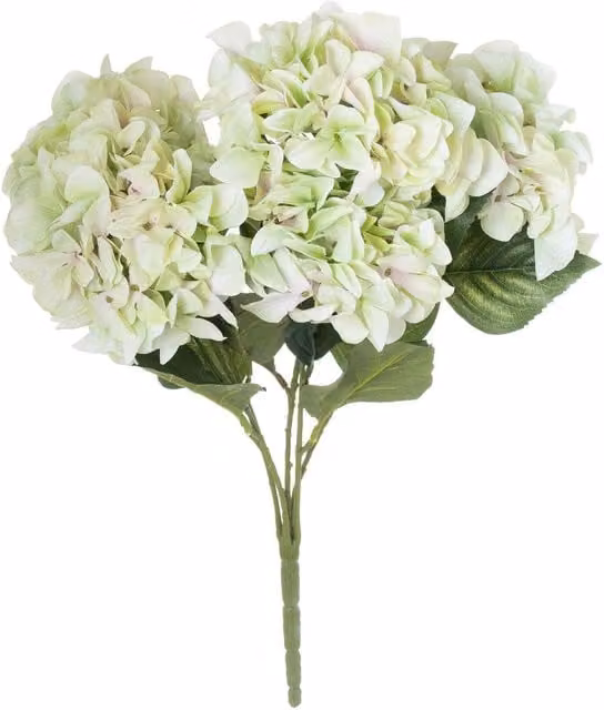 Love Lace Shabby Chic Green Hydrangea Artificial Floral Tabletop Bouquet