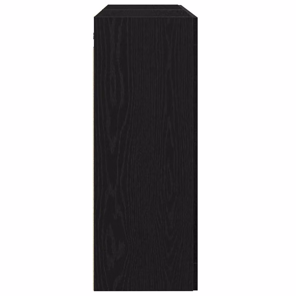 Berkfield Home Wall Mounted Cabinets in Black Oak, Set of 2 – 3