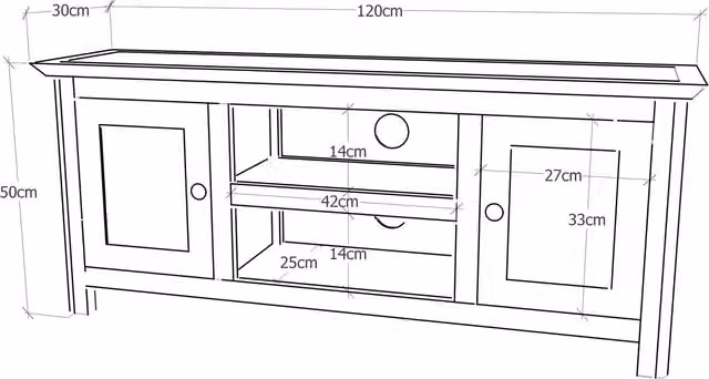 Cabinet Bits Modern 2 Door TV Cabinet in Brown and Multicolour Wood