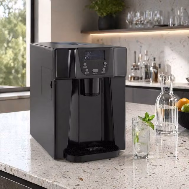 STILVORA Ice Maker and Water Dispenser, 3L, Black