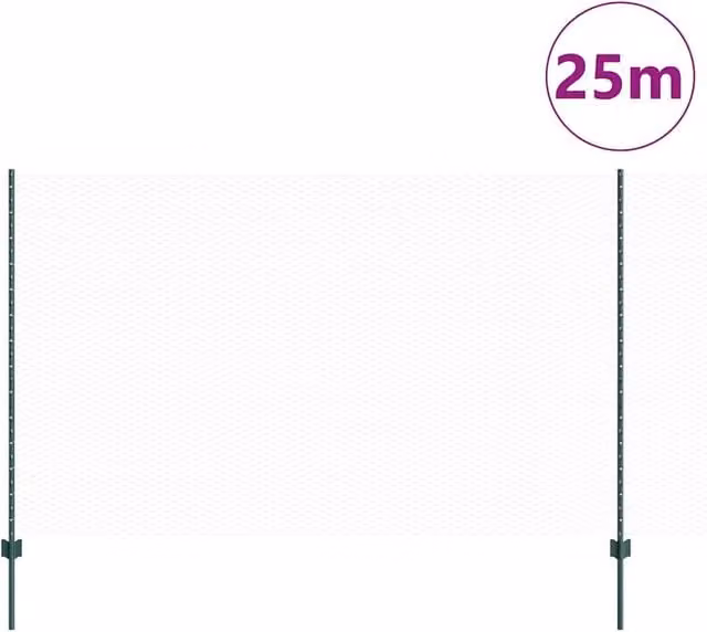 Berkfield Home Green Steel U-Channel Fence Posts, 5 Pack, Height: 140 cm – 1