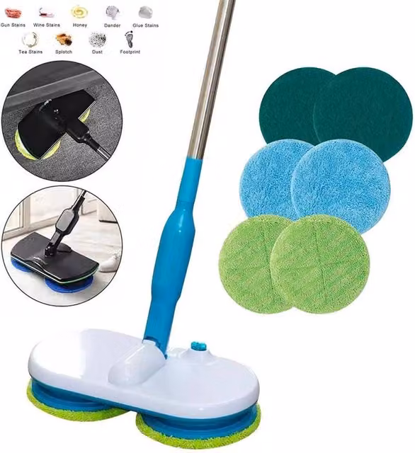 EONLION Electric Floating Mop in White with 6 Cleaning Pads, Width: 100 cm – 1
